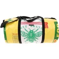 MoreThanHip MoreThanHip Wochenend- oder Sporttasche 40L aus recycelten Zement-oder Tierfuttersäcken - Jumbo, Weiß/grün - biene, – Produktbild 1 von 1