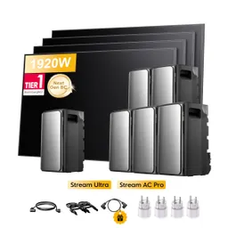 EcoFlow EcoFlow Stream Ultra, All-in-One Speicher für Balkonkraftwerke, mit 4 x 480Wp Sunpro BC Bifazial Full Black Solarmodul, by Powerness - Stream Ultra + 5 x Stream AC Pro | 11520Wh / 4 x Smart Plug / Standardversand – Produktbild 1 von 1
