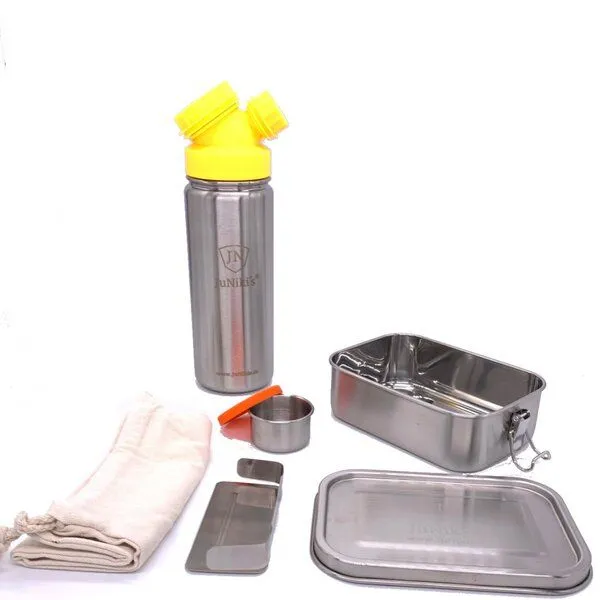 JN JuNiki's JN JuNiki's JuNiki´s® Lunchbox + Trinkflasche isoliert 550ml 8 Farben, Gelb, – Produktbild 1 von 4
