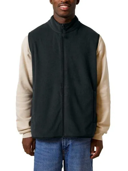 YTWOO YTWOO Herren ärmellose Basic Fleecejacke aus 100% recyceltem Polyester, Schwarz, – Produktbild 1 von 4