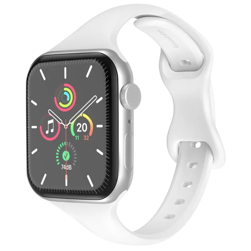 imoshion imoshion Slim Silikonarmband für Apple Watch | 38/40/41/42 mm, Weiß, – Produktbild 1 von 1