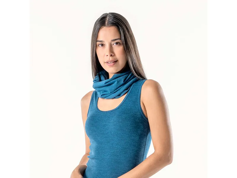 Living Crafts Living Crafts - Unisex Multifunktionstuch (55% Bio-Wolle; 45% Bio-Baumwolle), Blau, – Produktbild 4 von 7