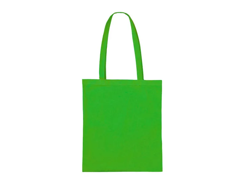 Baumwoll-Tragetaschen, hellgrün 38x42 cm mit zwei langen Henkeln – Produktbild 1 von 1