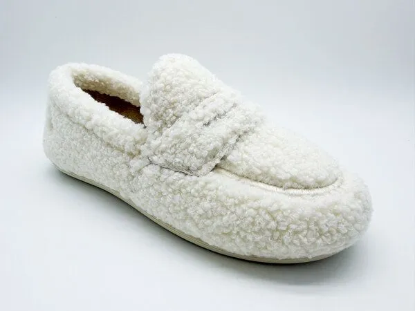 thies thies 1856 ® Rec Teddy Loafer aus rec. Kunstfell, Off white, – Produktbild 3 von 4