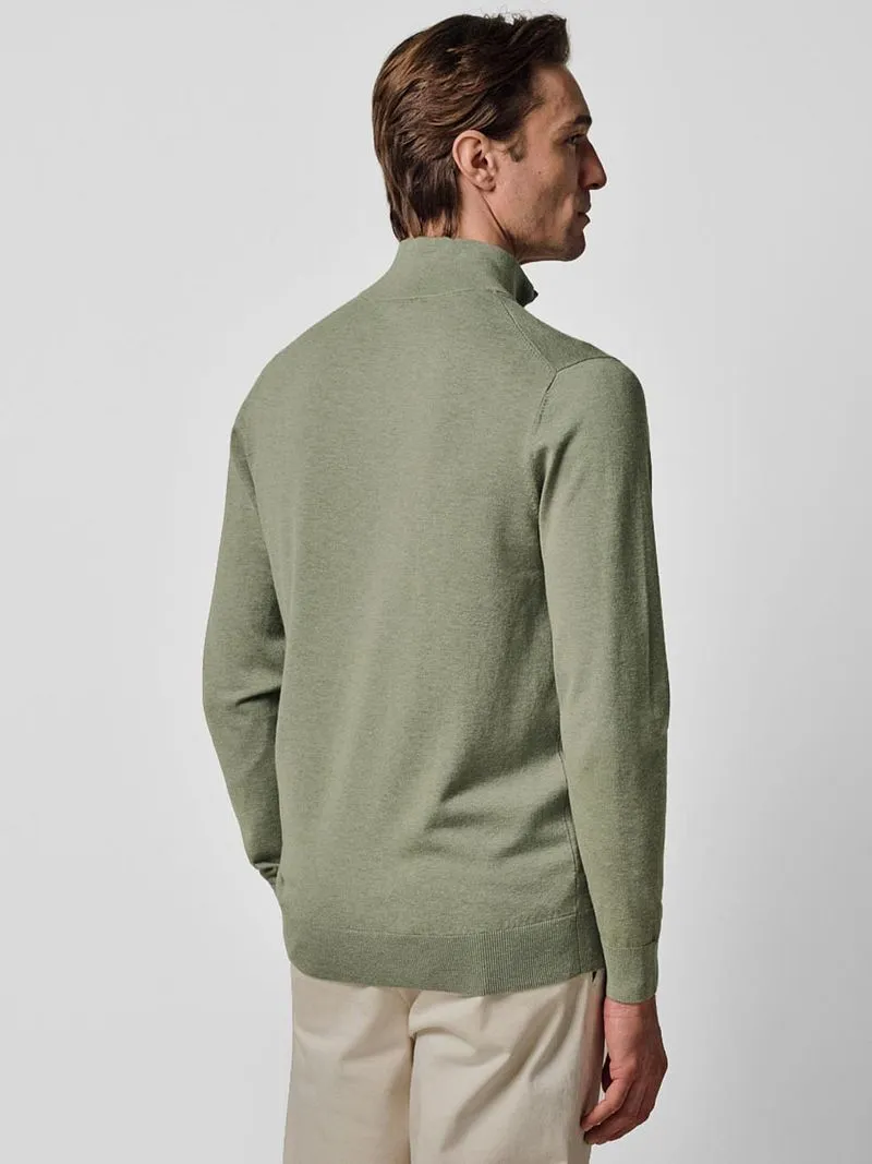 Profuomo Profuomo Half-Zip Pullover Luxury Basic Grün - Größe XL, Grün, – Produktbild 3 von 5