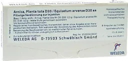 Weleda WELEDA ARNICA PLANTA tota D 20/Equisetum arv.D 20 aa Amp. 8X1 ml Ampullen – Produktbild 1 von 1
