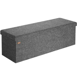 Casaria® Sitzbank Dunkelgrau 115x38x38cm mit Stauraum faltbar – Produktbild 1 von 1