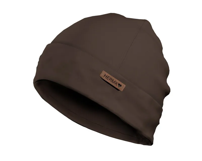 HERMKO Beanie 881210 Kinder Mütze aus 100 % Bio-Baumwolle für die Übergangszeit, Braun, – Produktbild 2 von 3
