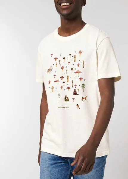Kultgut Kultgut NEW Upcycling Generation- Artdesign - Bioshirt / Forest Whispers, Natur, – Produktbild 3 von 3