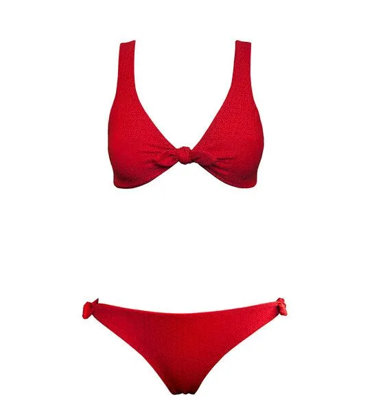 Anekdot Anekdot Bikini Set Geranium Line Top + Line Slip, Red, – Produktbild 1 von 4