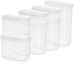 EMSA EMSA 7er-Set Vorratsdose 'OPTIMA' 2x 0,45/2x 1/2x 1,6/2,2 l, weiß/transparent – Produktbild 1 von 1
