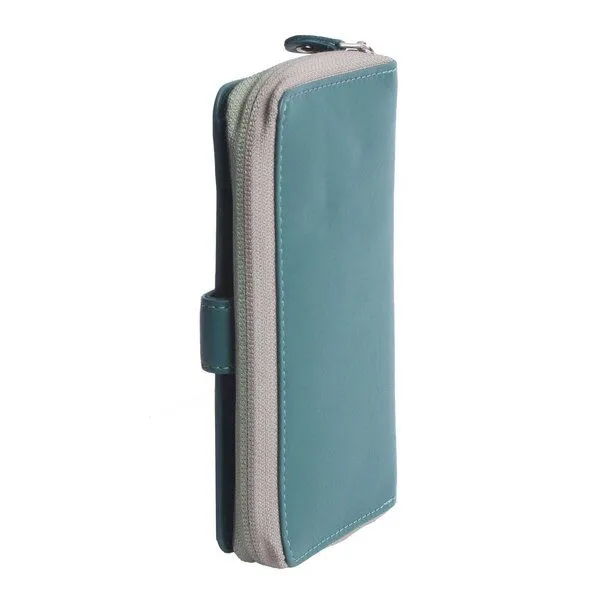 Vargu Vargu Echtleder Geldbörse SABA 1-A, Teal green - sage green, – Produktbild 4 von 4