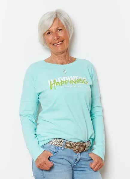 SPARKLES OF LIGHT SPARKLES OF LIGHT Yoga Shirt | HAPPINESS, Türkis (grün), – Produktbild 1 von 1