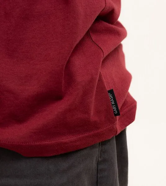 Gary Mash GARY MASH Basic Herrenshirt aus TENCEL Modal Mix, Bordeaux, – Produktbild 4 von 4