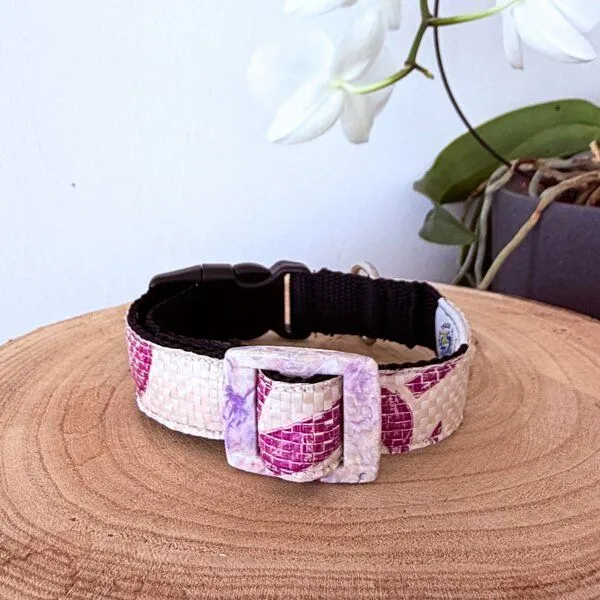 GOOPSI GOOPSI Hunde Halsband Upcycling aus Reissack, Halsband handgefertigt & Fairtrade, Beige, – Produktbild 1 von 4