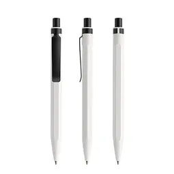 prodir prodir QS50 PMS Push Kugelschreiber, White-Black satin finish, Weiß / schwarz, – Produktbild 1 von 1