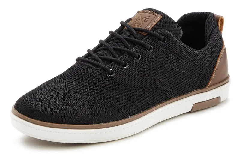 John Devin John Devin Schnürschuh, Freizeitschuh, Halbschuh, Schnürhalbschuh, Turnschuh Sneaker mit super leichter Sohle Unisex VEGAN, Schwarz, – Produktbild 3 von 5