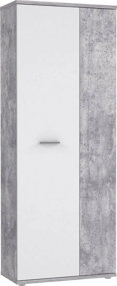 FORTE Schuhschrank Netty Höhe ca, 179 cm, Grau, – Produktbild 3 von 5