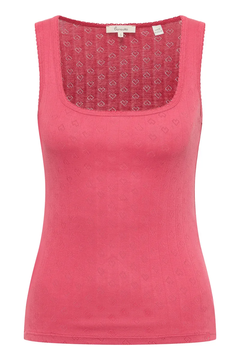 Tranquillo Jerseytop Rosaa aus Bio-Baumwolle - holly berry / L – Produktbild 1 von 2