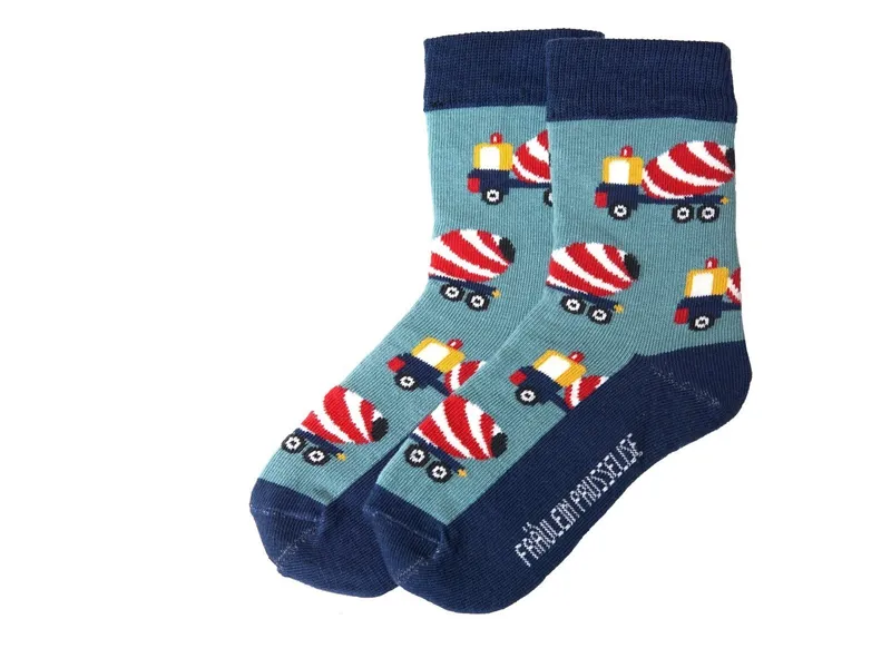 Fräulein Prusselise Baby- und Kindersocken Betonmischer Gr.23/26, Mehrfarbig, – Produktbild 1 von 2