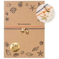 Bow & Hummingbird Bow & Hummingbird Armband auf Karte - Seestern und Muschel - Meeresrauschen – Produktbild 1 von 1