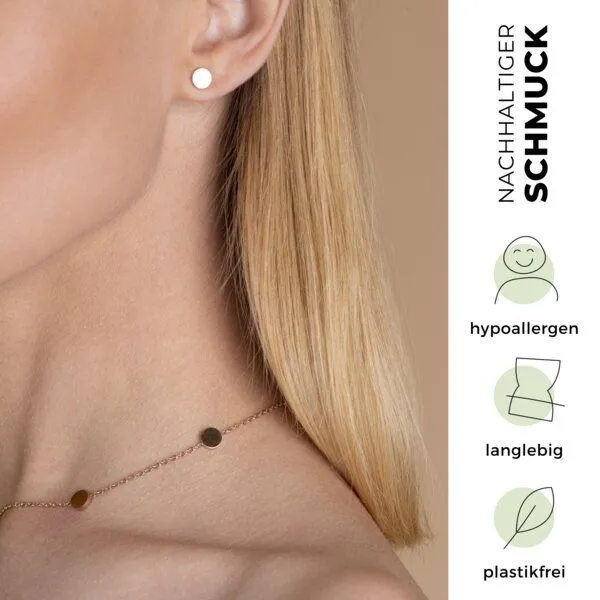 ALEXASCHA ALEXASCHA Kleine Ohrstecker, Gold, – Produktbild 6 von 8