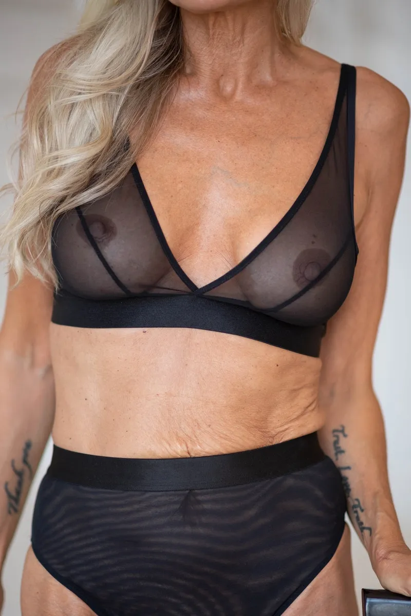 Understatement Understatement Damen vegan Bralette Mesh Mania Schwarz, Schwarz, – Produktbild 2 von 2