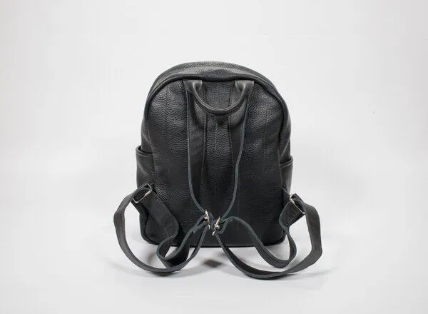 Ritagli di G Ritagli di G Damen Leder Rucksack ALINA - 100% Made in Italy, Schwarz-weiß, – Produktbild 3 von 4