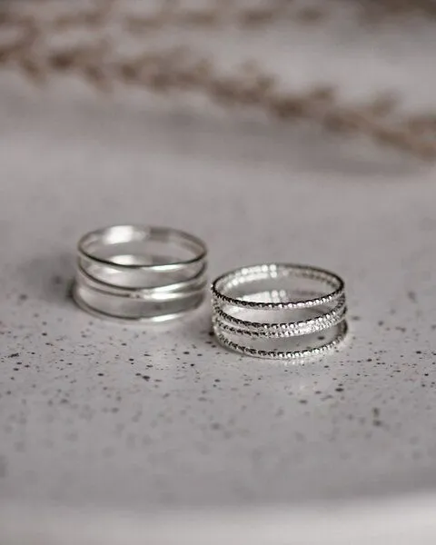 lille mus lille mus Ring 'Loop Glitzer' 925, Silber, – Produktbild 4 von 4