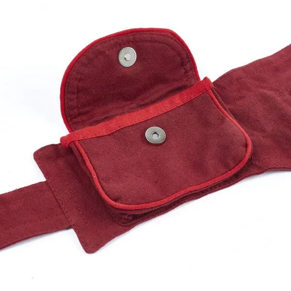 short'n'pietz short'n'pietz handgenähte Gürteltasche mit verstellbarem Gürtel, Rot, – Produktbild 7 von 8