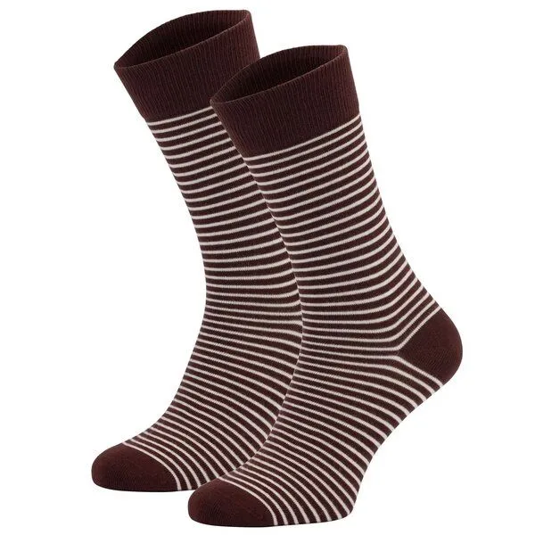 Opi and Max Opi and Max Ringelsocken für Damen (3er-Pack), Burgunderrot, – Produktbild 1 von 2
