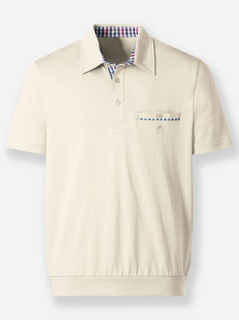 marco donati Kurzarm-Shirt, Stein, – Produktbild 1 von 2