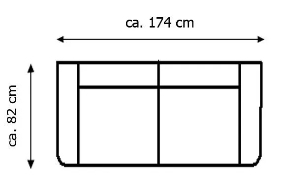 Home affaire 2-Sitzer Saltare, elegant & komfortabel, toller Designfuß, Breite 174cm, bequem, bequeme Armlehnen, Grau, – Produktbild 5 von 6