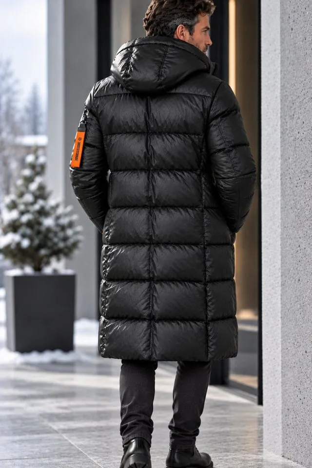 Milestone Milestone Ledermantel MSPiero aus softem Lammnappa Leder mit Kapuze, Schwarz, – Produktbild 5 von 5