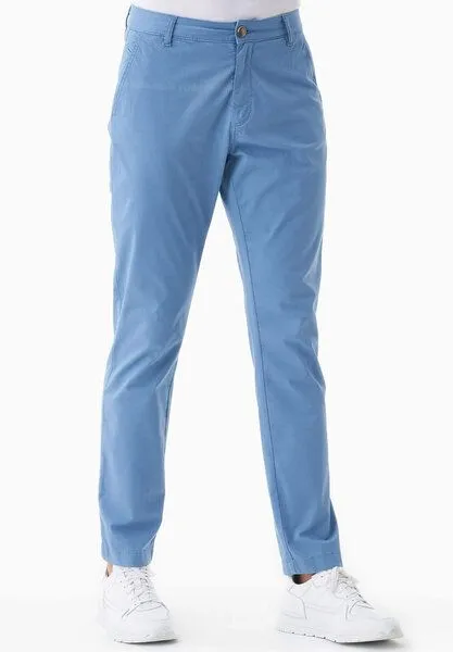 ORGANICATION ORGANICATION Slim-Fit Hose aus Bio-Baumwolle, Coronet blue, – Produktbild 3 von 4