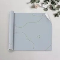 Fines Papeterie Fines Papeterie 10m Seidenpapier HELLBLAU mit goldfarbenen Linien* auf Rolle * Geschenkpapier * Packseide – Produktbild 1 von 1