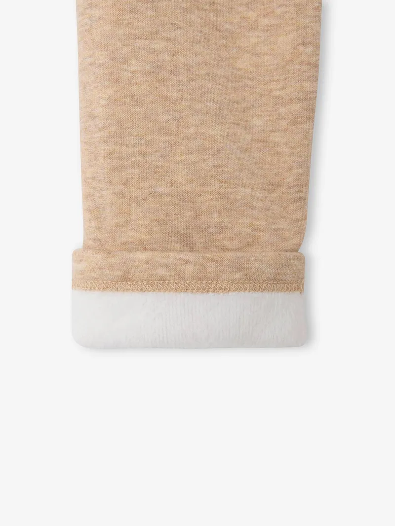 Vertbaudet Mädchen Thermo-Leggings mit Fleecefutter, Beige meliert, – Produktbild 3 von 3