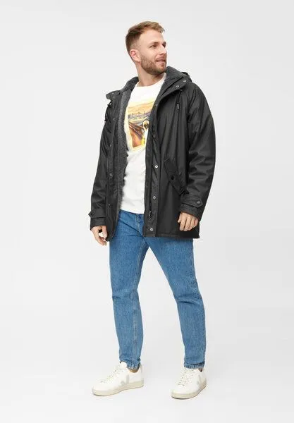 derbe derbe Winterjacke „Trekholm“, Jet black/lava smoke, – Produktbild 3 von 4
