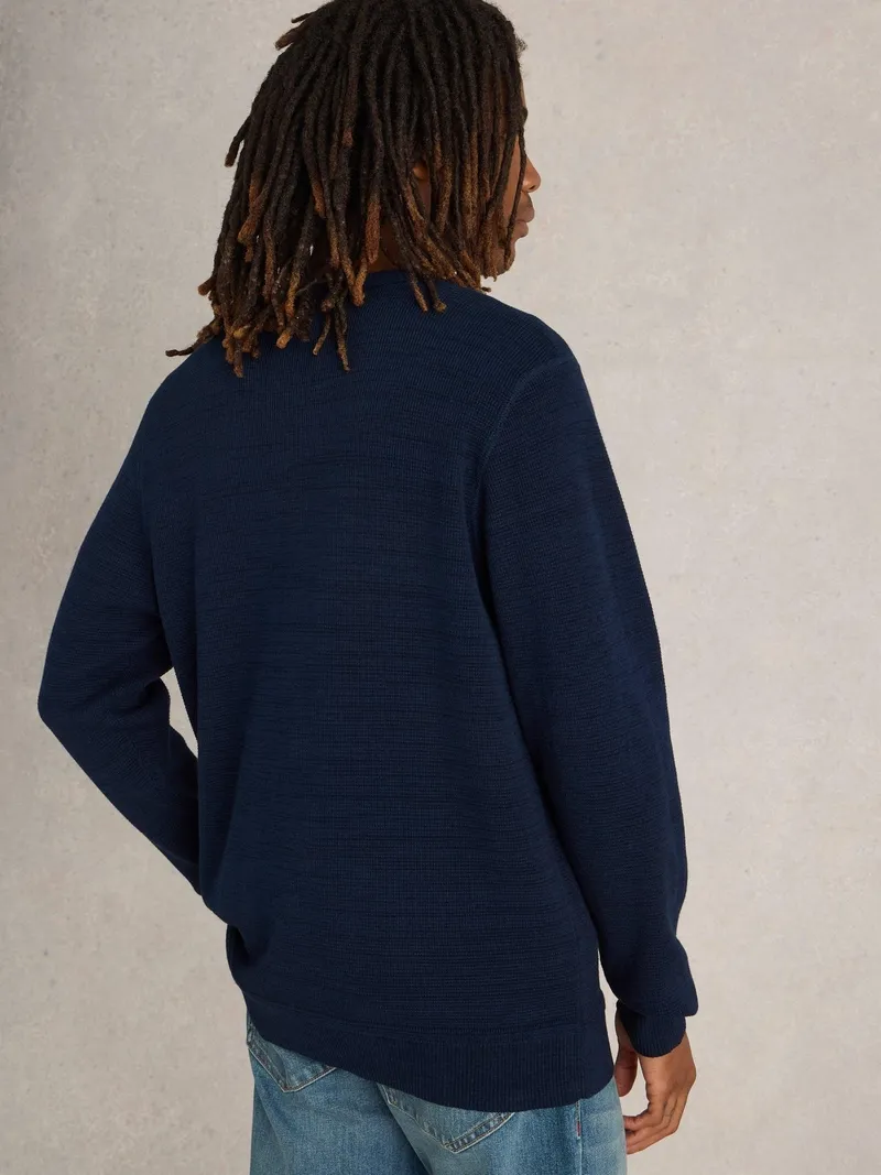 White Stuff Pullover Attadale mit Rundhalsausschnitt - M, Dunkelmarine, – Produktbild 4 von 4