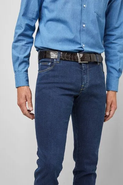 M 5 BY MEYER M 5 BY MEYER Super-Stretch Denim, Blau (dark blue stone), – Produktbild 1 von 5