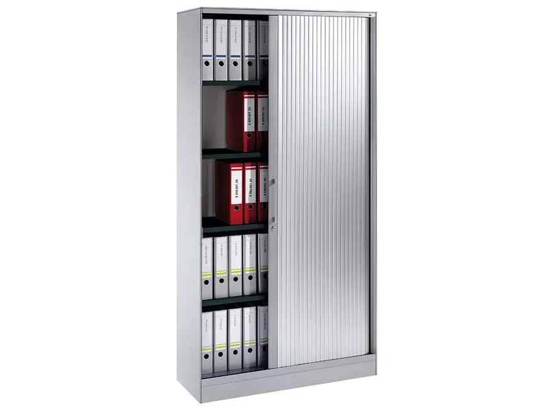 Rollladenschrank "CONTACT", Höhe 198 cm (BxT) 100 x 43,5, Silber, – Produktbild 1 von 1