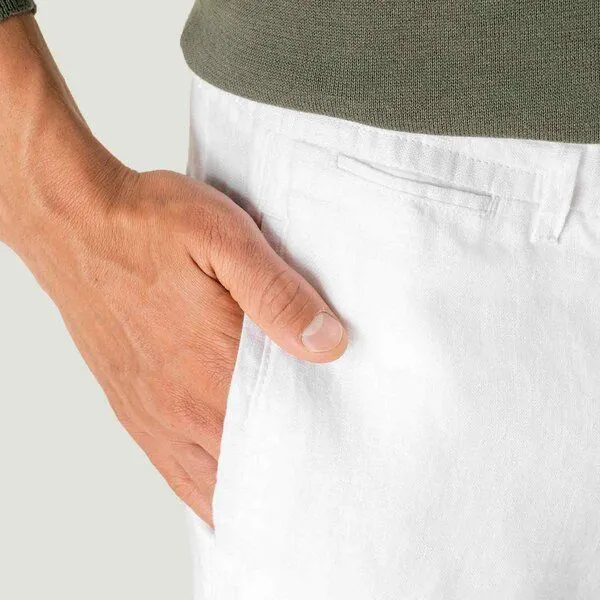 YTWOO YTWOO Herren Leinenhose, Weiß, – Produktbild 4 von 7
