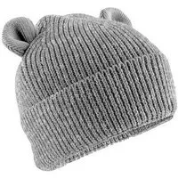 Beechfield Beechfield Baby Bear Beanie Wintermützen Baby Mütze mit Bärenohren, Grau, – Produktbild 1 von 1