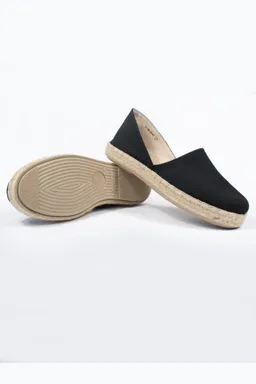 Will's Vegan Store Will's Vegan Store Damen vegan Sandalen Espadrille Schwarzes Segeltuch – Produktbild 1 von 1