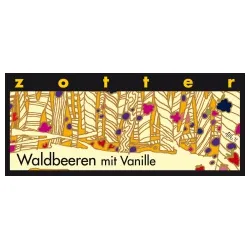 Zotter Bergmilchschokolade mit Waldbeeren & Vanille, handgeschöpft – Produktbild 1 von 1