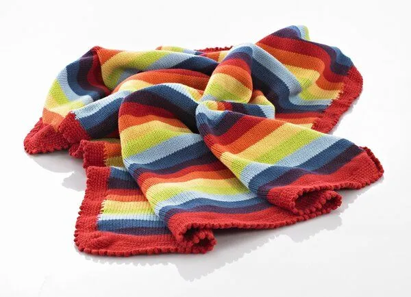 Pebble Pebble Baby Decke, Regenbogen gestreift, – Produktbild 2 von 4
