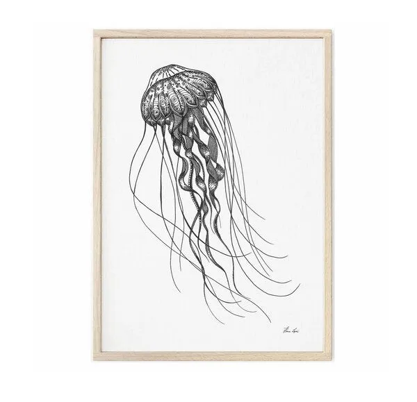 LIGARTI Kunstdruck »Tiefseequalle« von LIGARTI | A4, A3 oder A2 | Wandbild | Poster | Kunst – Produktbild 2 von 4