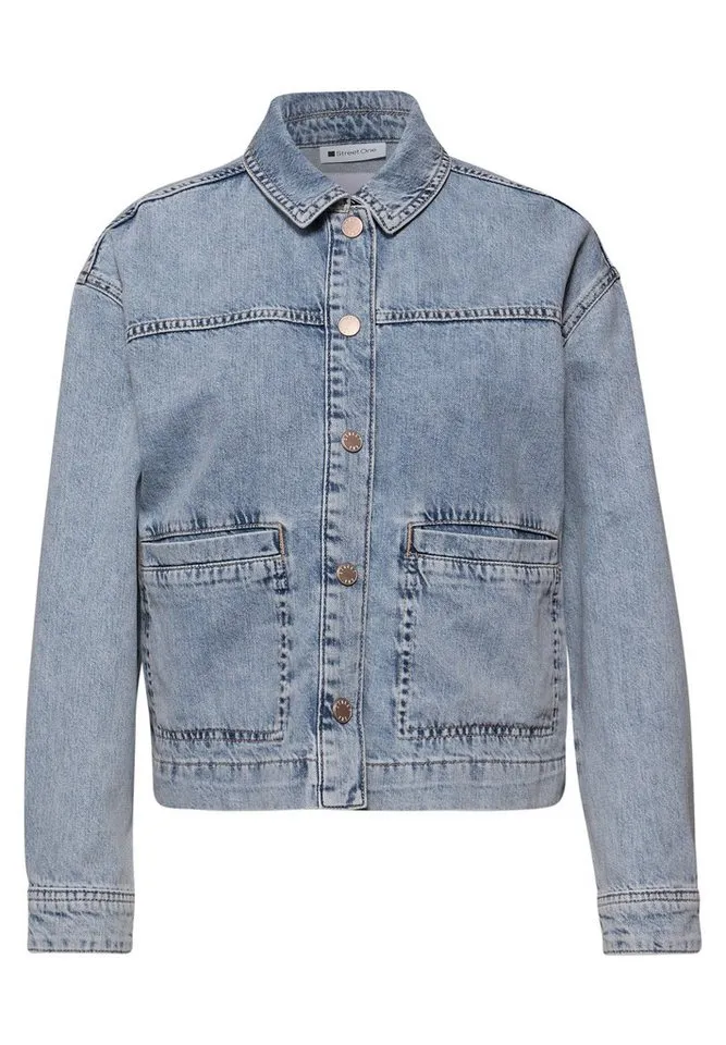 STREET ONE Jeansjacke in Denim-Optik, Blau, – Produktbild 5 von 5