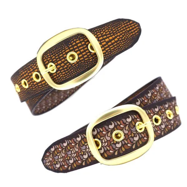 Seegarn Seegarn - Gürtel / Wendegürtel SeeSchlange 4cm, Gold, – Produktbild 1 von 5