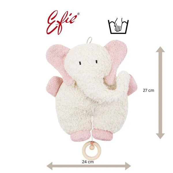 Efie Efie Spieluhr Elefant rosa, kbA (organic) – Produktbild 6 von 7